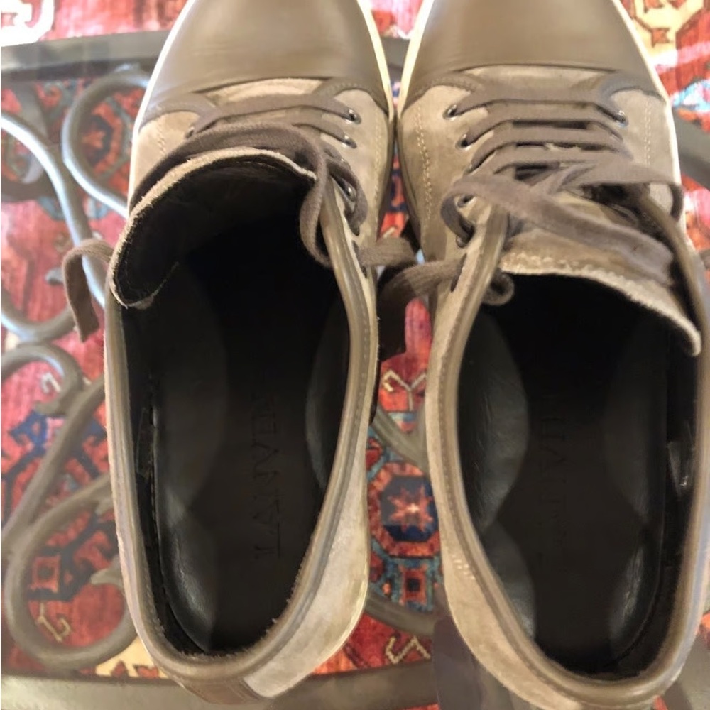 Lanvin Gray and Brown Sneakers